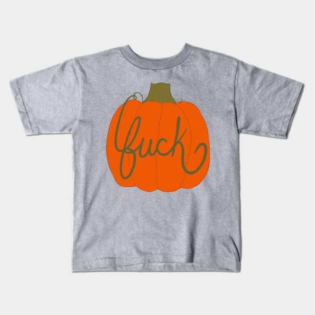 F pumpkin delicate Kids T-Shirt by toaoturtle4garmy